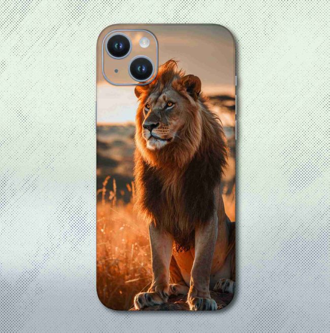 lion design 2 mobile back sticker 034