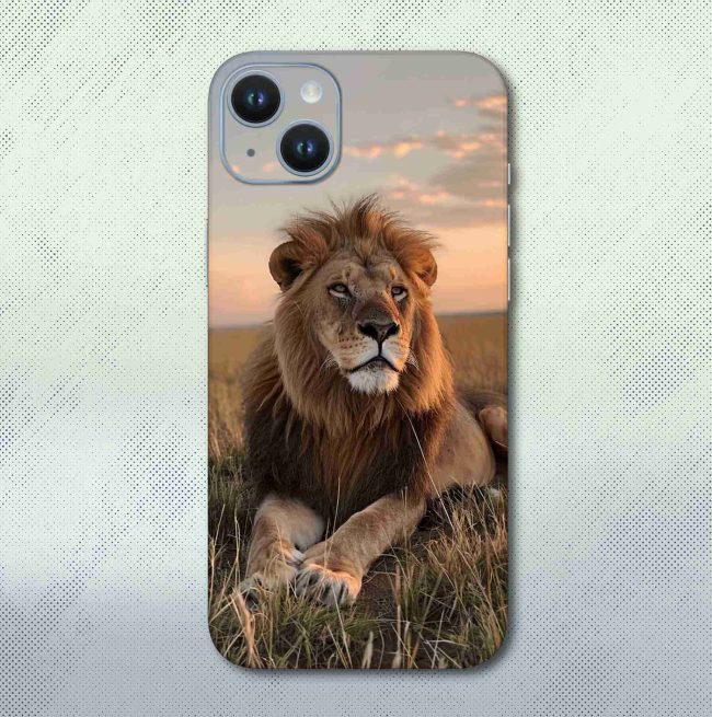 lion design 3 mobile back sticker 035