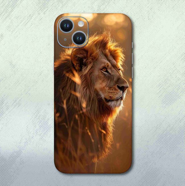 lion design mobile back sticker 037